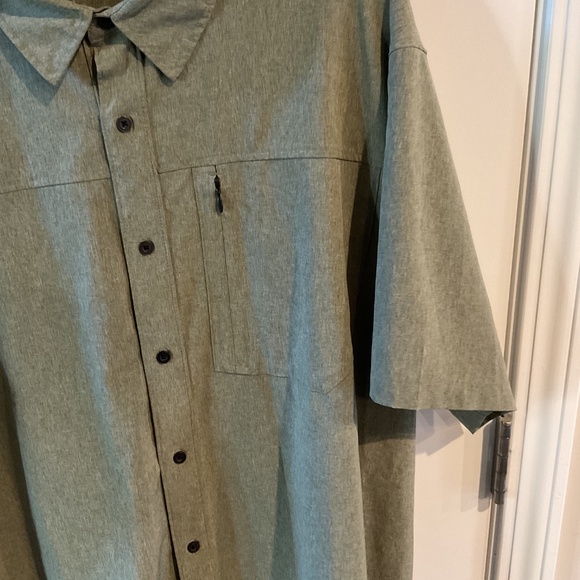 Zelos Short Sleeve Hybrid Shirt - XXL - Green Fade Heather - Picture 3 of 6